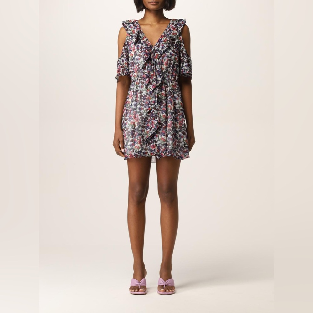 Gaëlle Paris mini dress in georgette with print‎